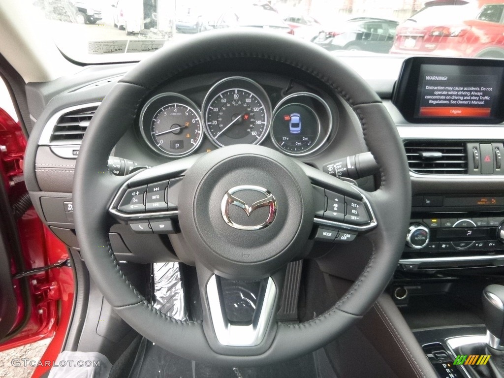 2017 Mazda Mazda6 Grand Touring Black Steering Wheel Photo #115829331
