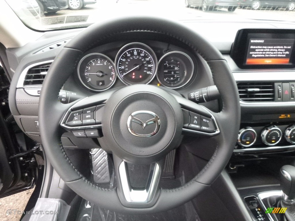 2017 Mazda Mazda6 Sport Black Steering Wheel Photo #115829688
