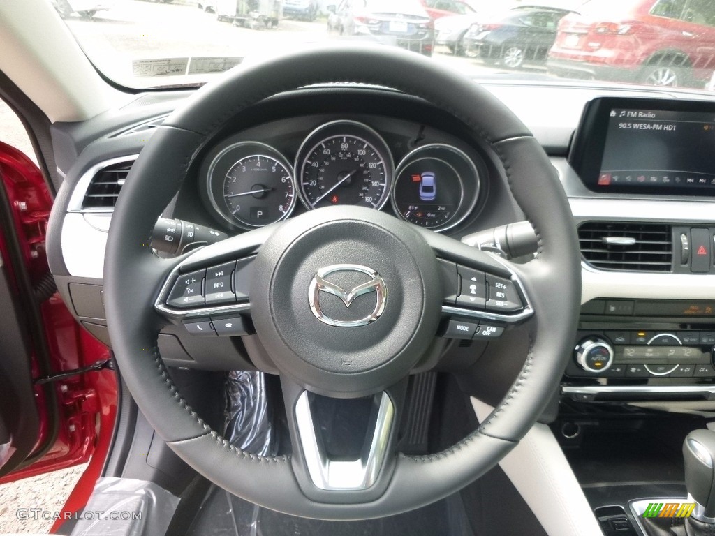 2017 Mazda Mazda6 Grand Touring Parchment Steering Wheel Photo #115830069