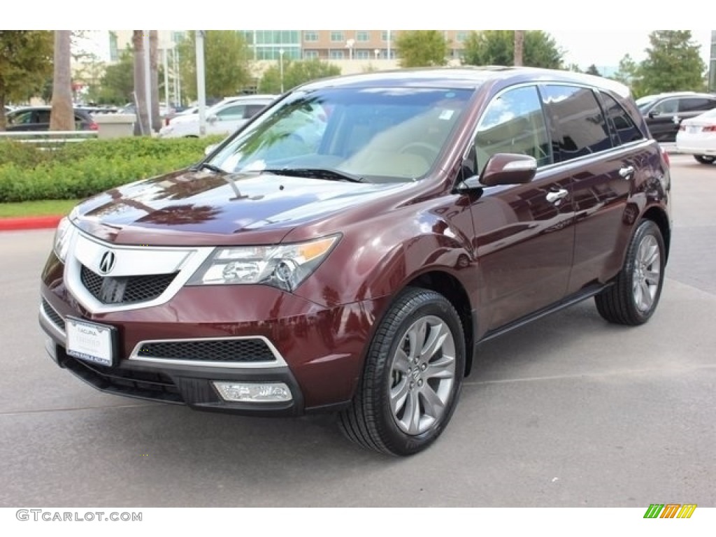 Dark Cherry Pearl 2013 Acura MDX SH-AWD Advance Exterior Photo #115832661