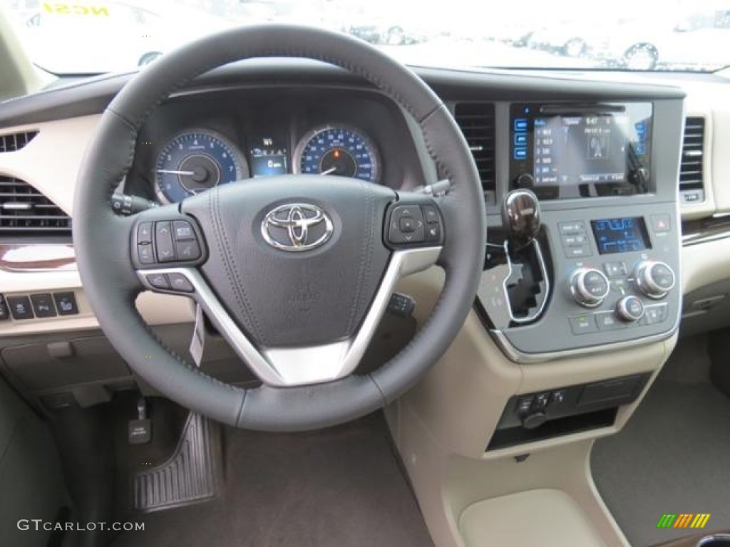 2017 Toyota Sienna XLE Dark Bisque Dashboard Photo #115842568
