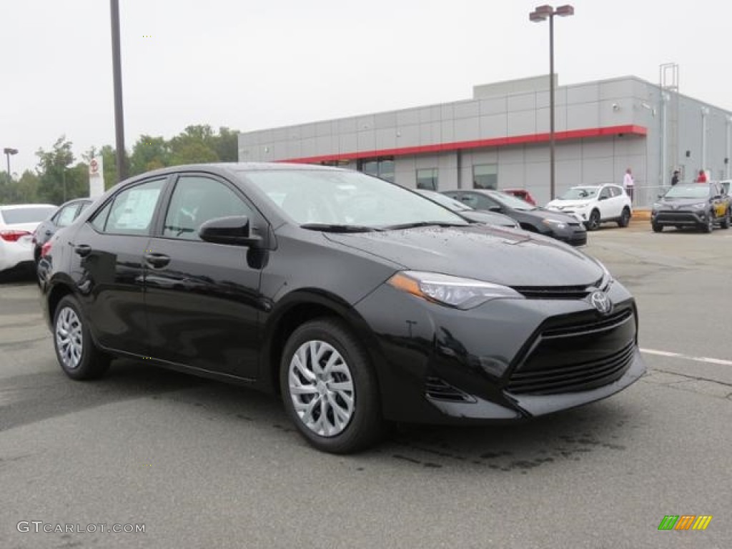 2017 Corolla LE - Black Sand Pearl / Steel Gray photo #1