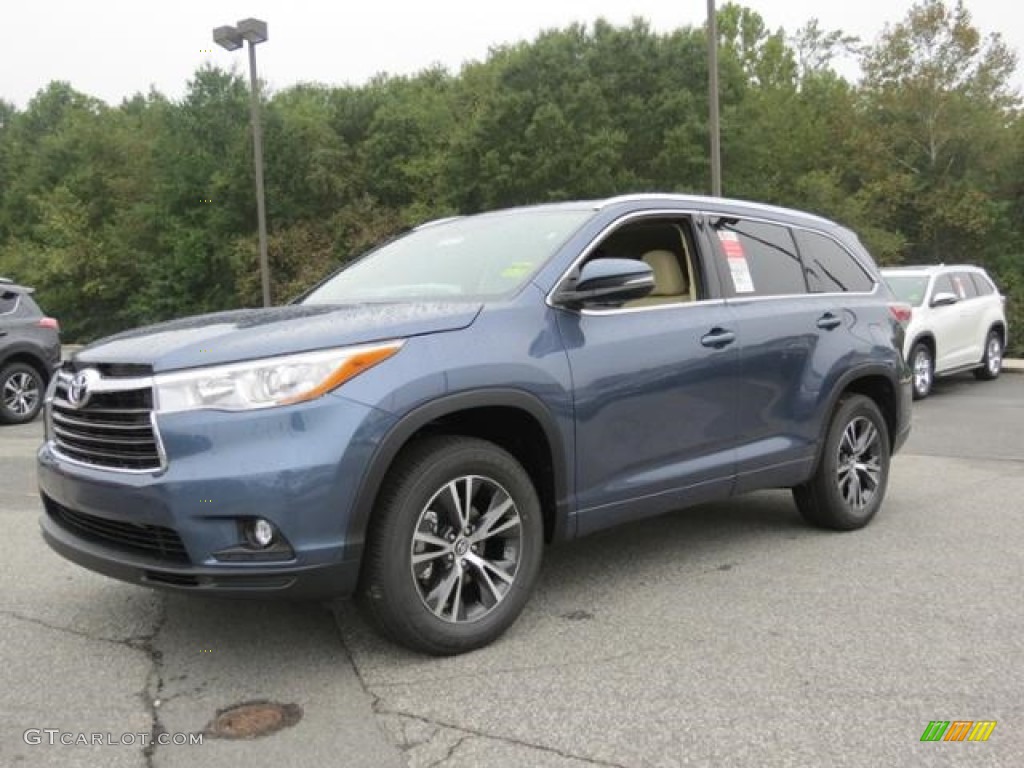 Shoreline Blue Pearl 2016 Toyota Highlander XLE Exterior Photo #115844032