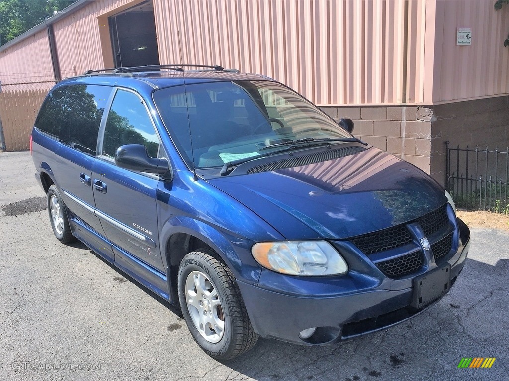 2001 Grand Caravan ES - Patriot Blue Pearlcoat / Navy Blue photo #5