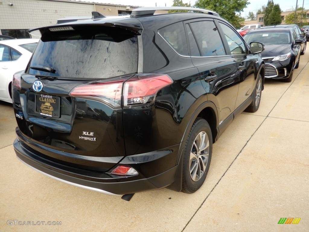 2016 RAV4 XLE Hybrid AWD - Black Sand Pearl / Black photo #3