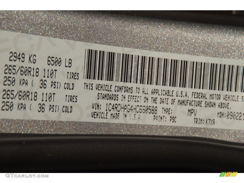 2017 Durango Color Code PSC for Billet Metallic Photo #115845148