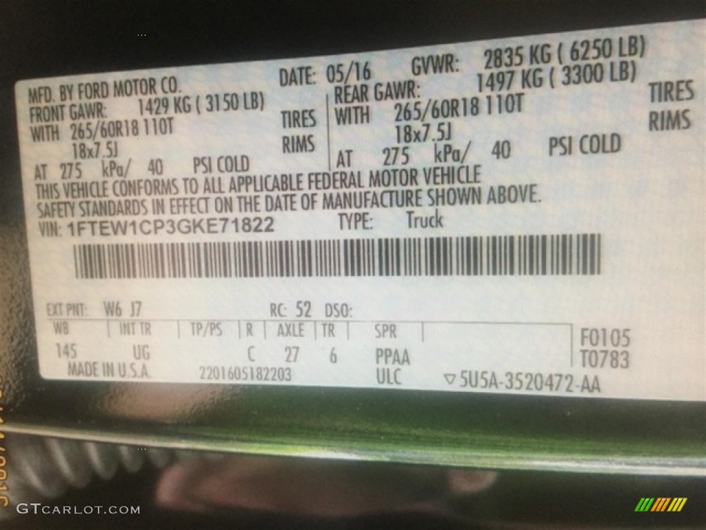 2016 F150 XLT SuperCrew - Green Gem / Medium Earth Gray photo #6