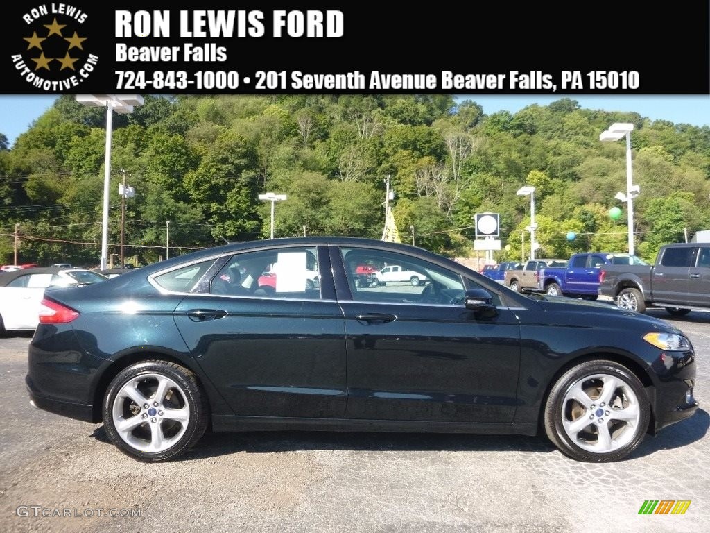 2014 Fusion SE EcoBoost - Dark Side / Charcoal Black photo #1