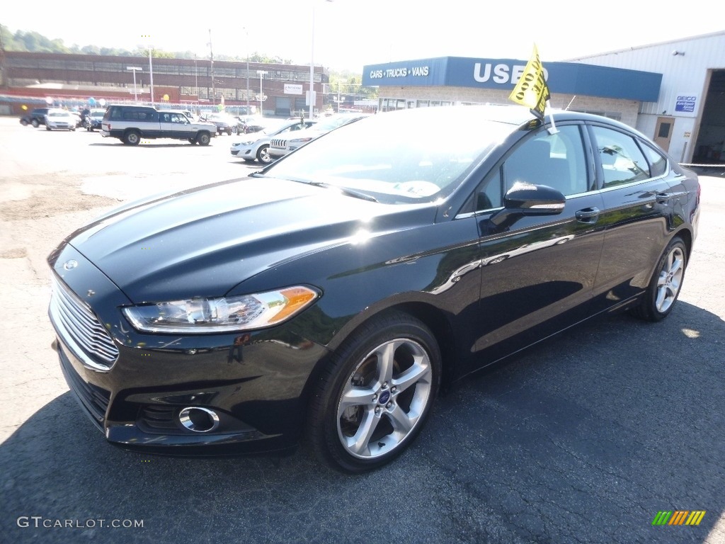 2014 Fusion SE EcoBoost - Dark Side / Charcoal Black photo #6