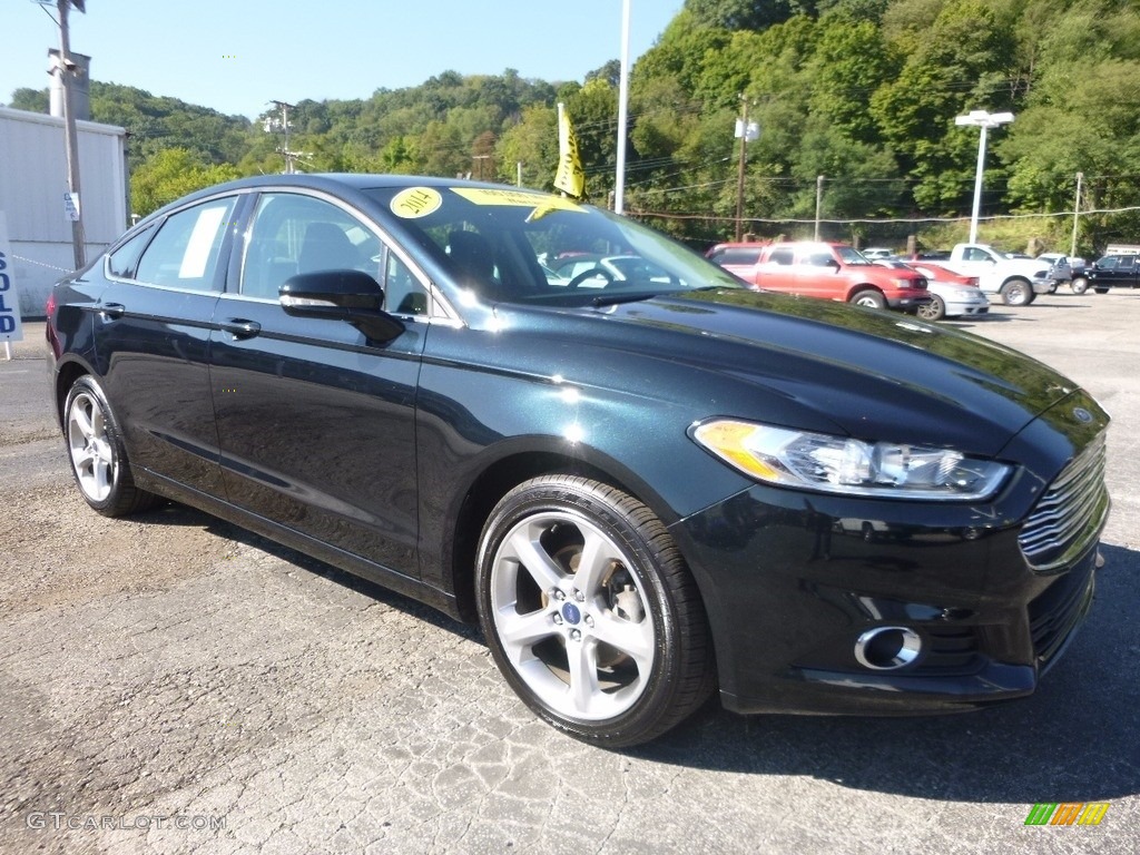 2014 Fusion SE EcoBoost - Dark Side / Charcoal Black photo #8