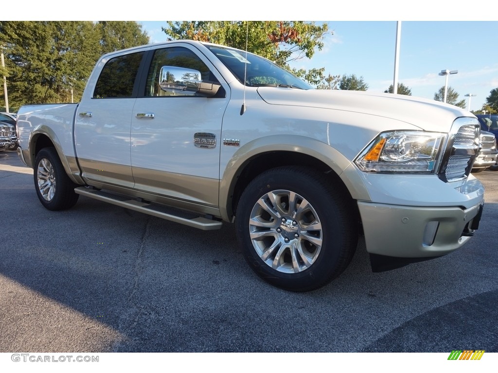 2017 1500 Laramie Longhorn Crew Cab - Bright White / Canyon Brown/Light Frost Beige photo #4