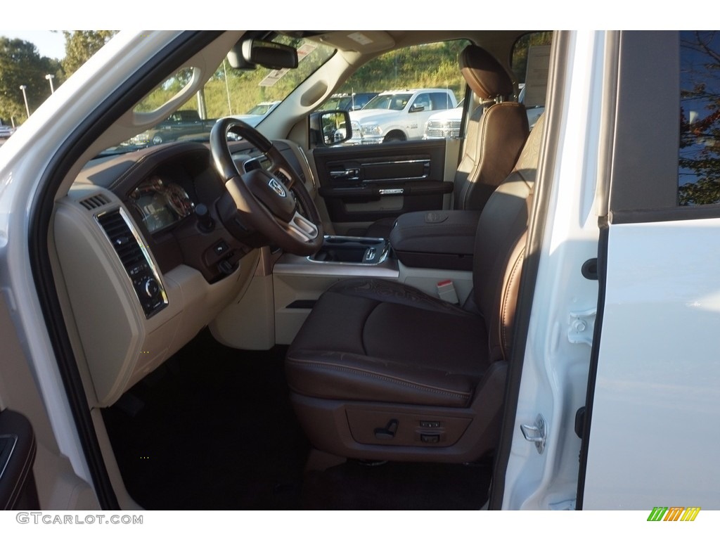 2017 1500 Laramie Longhorn Crew Cab - Bright White / Canyon Brown/Light Frost Beige photo #7
