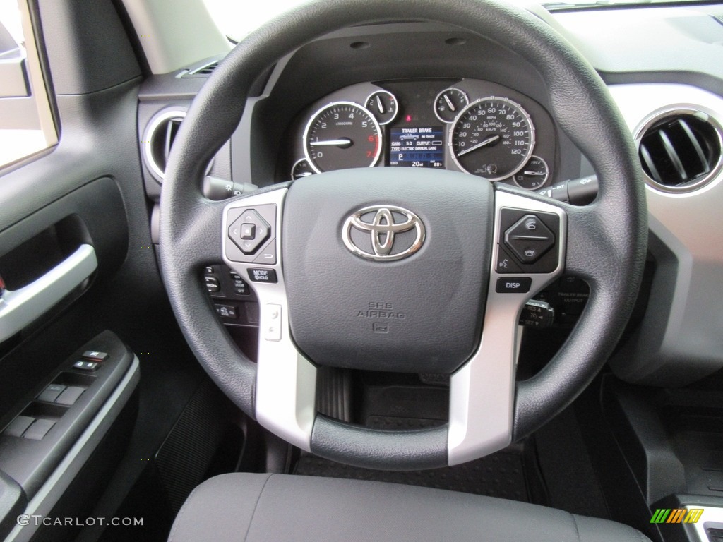 2017 Toyota Tundra SR5 TSS Off-Road CrewMax Graphite Steering Wheel Photo #115848388