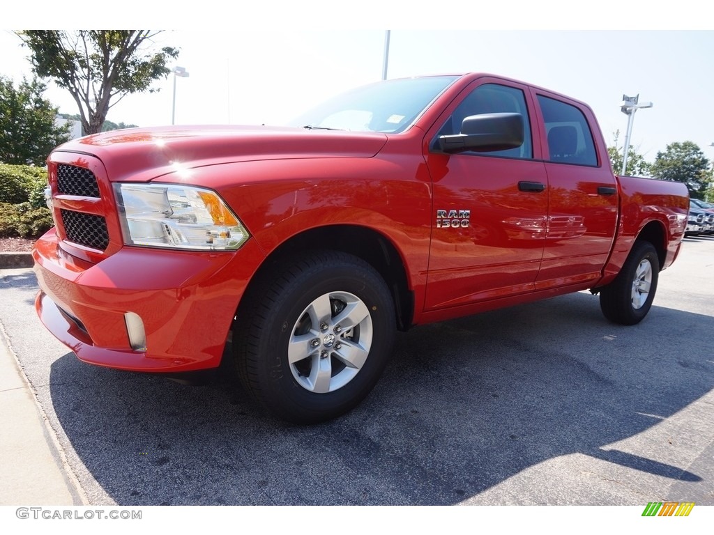 2017 1500 Express Quad Cab - Flame Red / Black/Diesel Gray photo #1