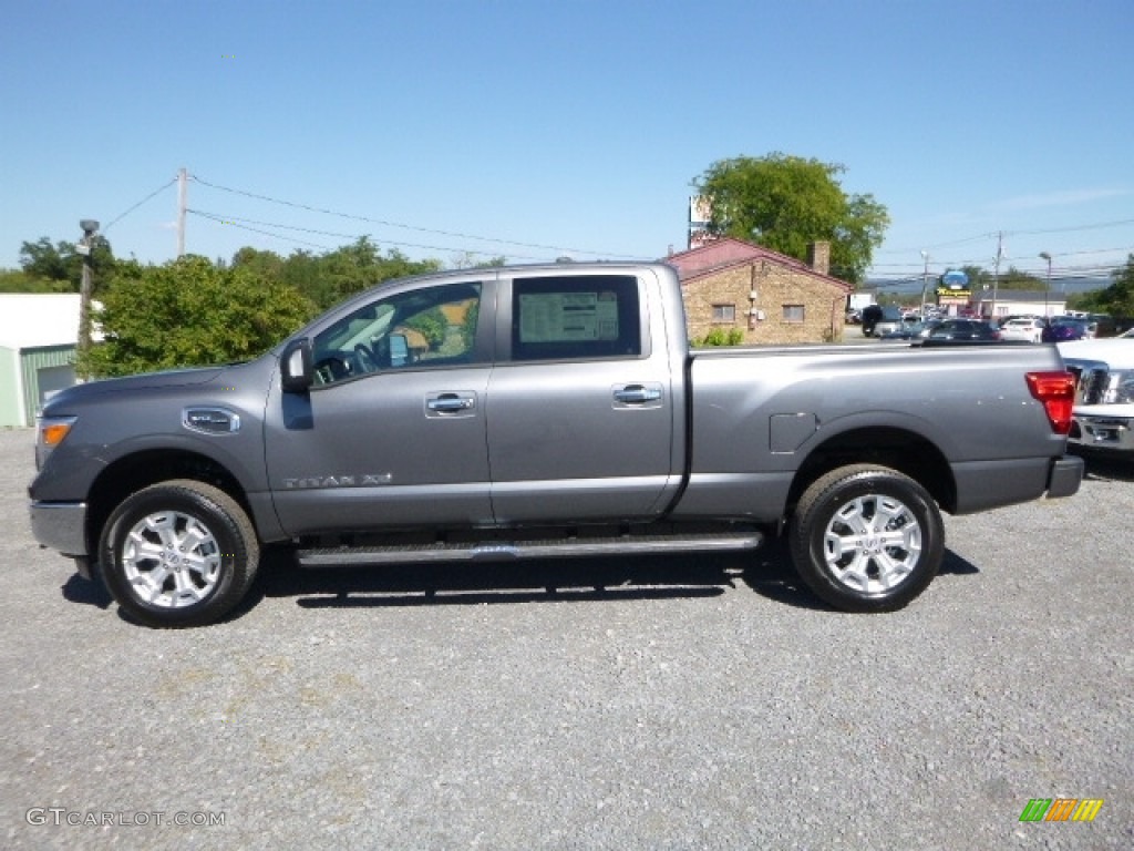 Gun Metallic 2017 Nissan TITAN XD SV Crew Cab 4x4 Exterior Photo #115849435