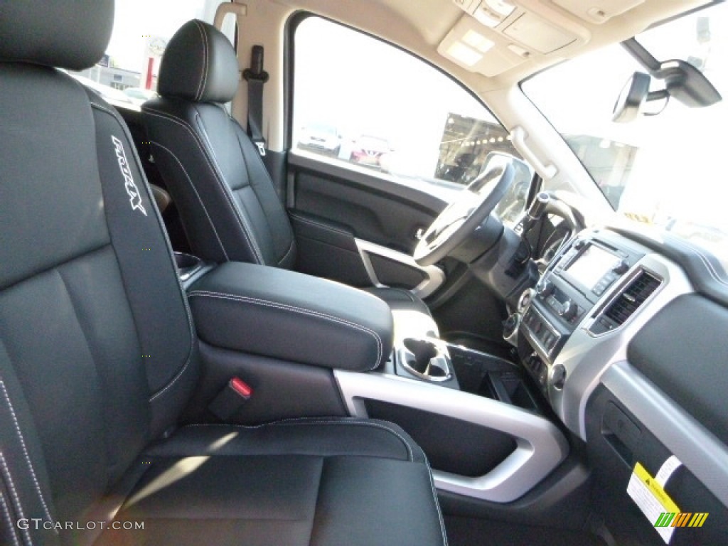 Black Interior 2017 Nissan TITAN XD PRO-4X Crew Cab 4x4 Photo #115849993