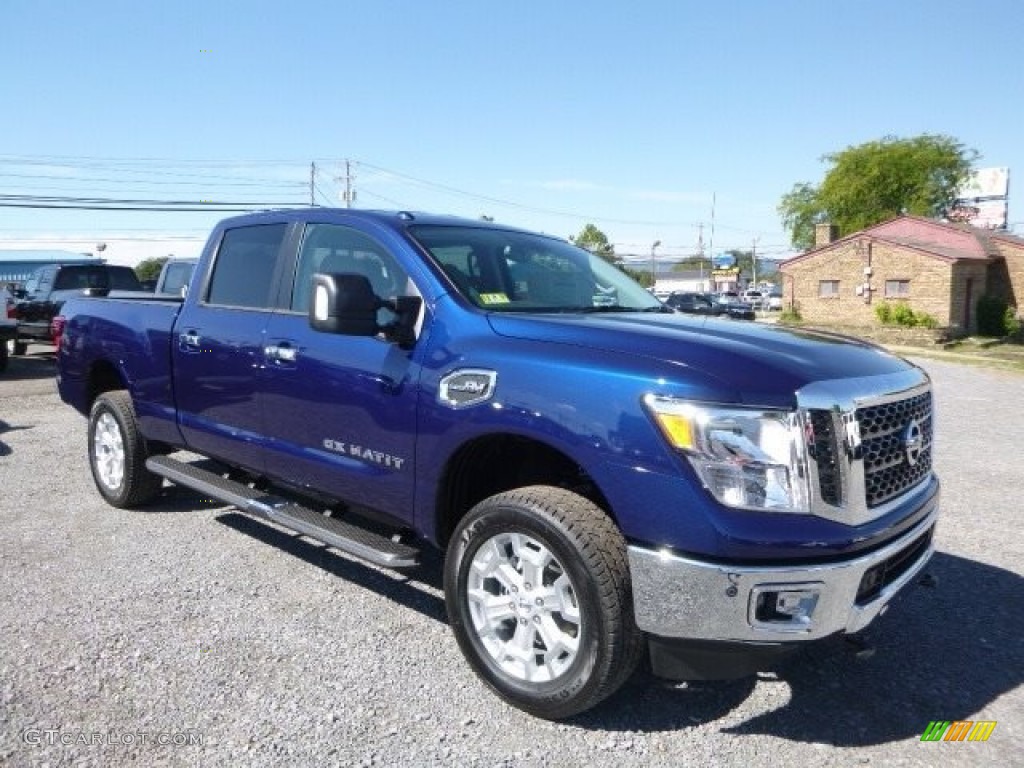 Deep Blue Pearl 2017 Nissan TITAN XD SV Crew Cab 4x4 Exterior Photo #115850224