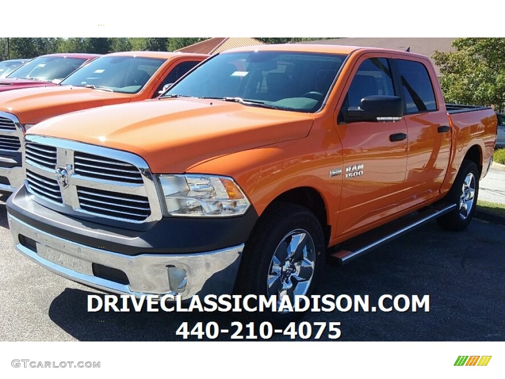 2017 1500 Big Horn Crew Cab 4x4 - Omaha Orange / Black/Diesel Gray photo #1