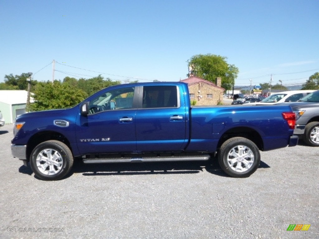Deep Blue Pearl 2017 Nissan TITAN XD SV Crew Cab 4x4 Exterior Photo #115850269