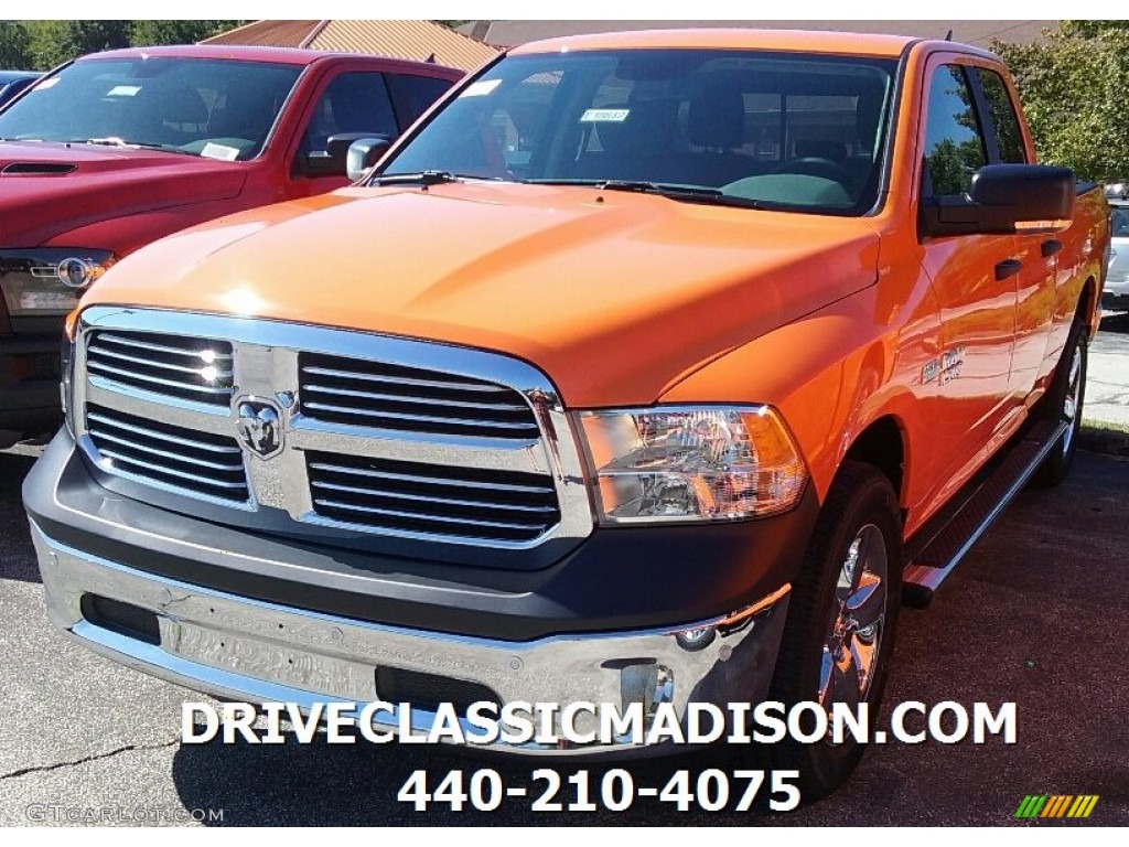 2017 1500 Big Horn Quad Cab 4x4 - Omaha Orange / Black/Diesel Gray photo #1