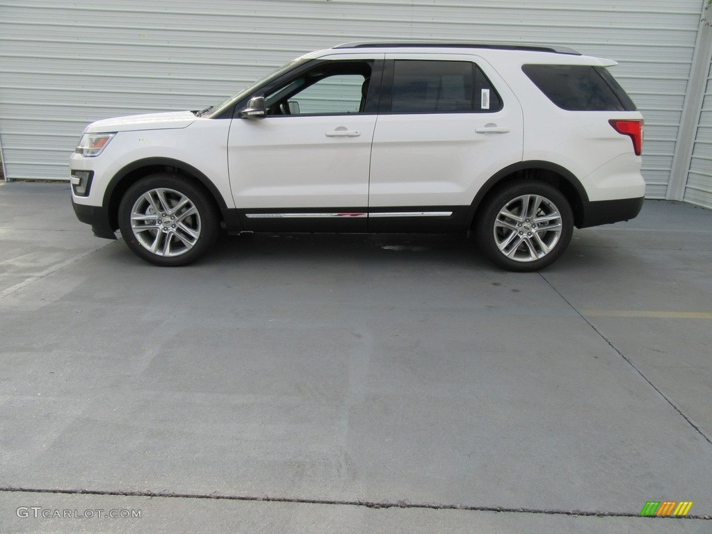 2017 Explorer XLT - White Platinum / Ebony Black photo #6