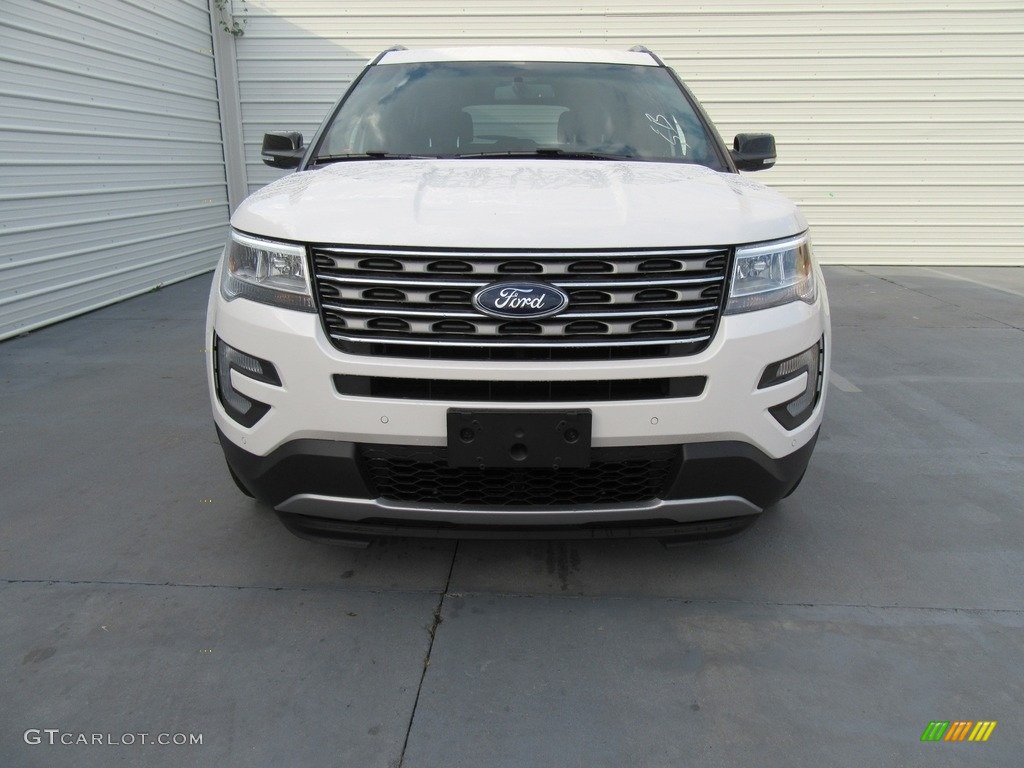 2017 Explorer XLT - White Platinum / Ebony Black photo #8