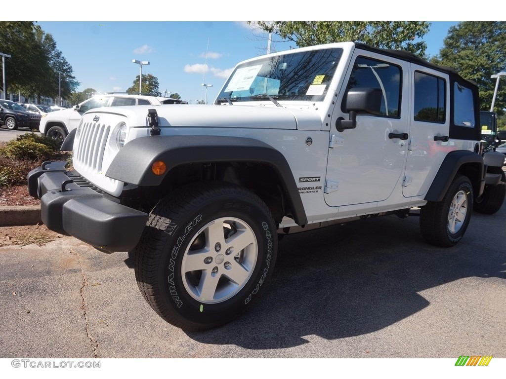 2016 Wrangler Unlimited Sport 4x4 - Bright White / Black photo #1