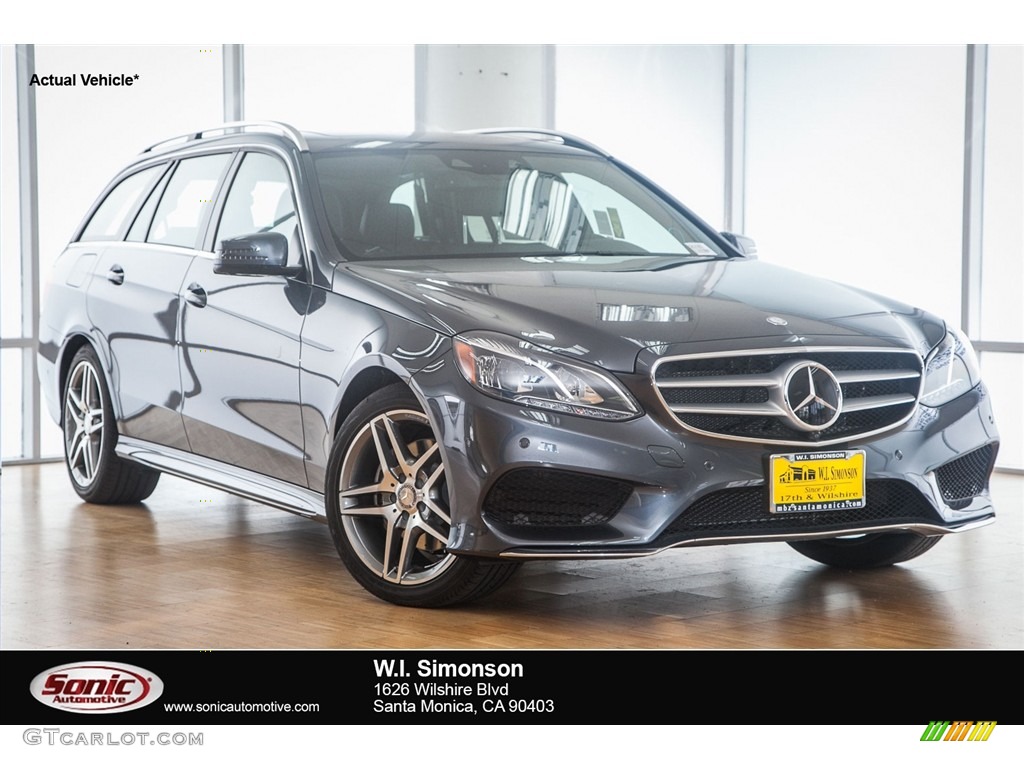 2016 E 350 4Matic Wagon - Steel Grey Metallic / Black photo #1