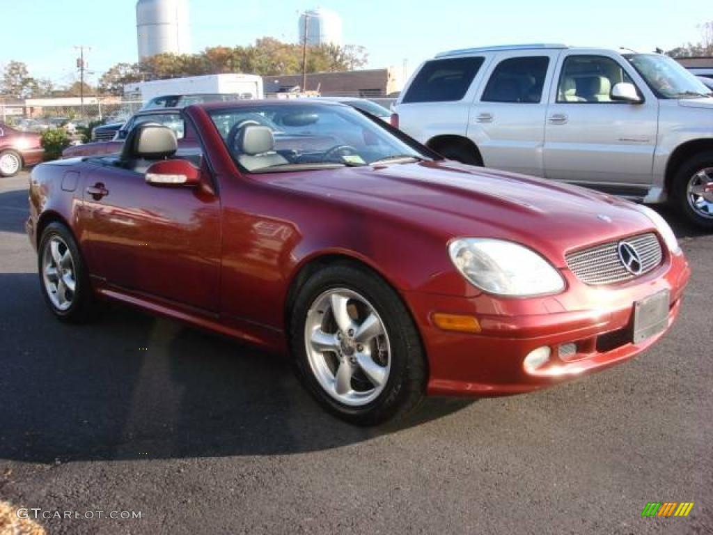 2002 SLK 320 Roadster - Firemist Red Metallic / Charcoal photo #5