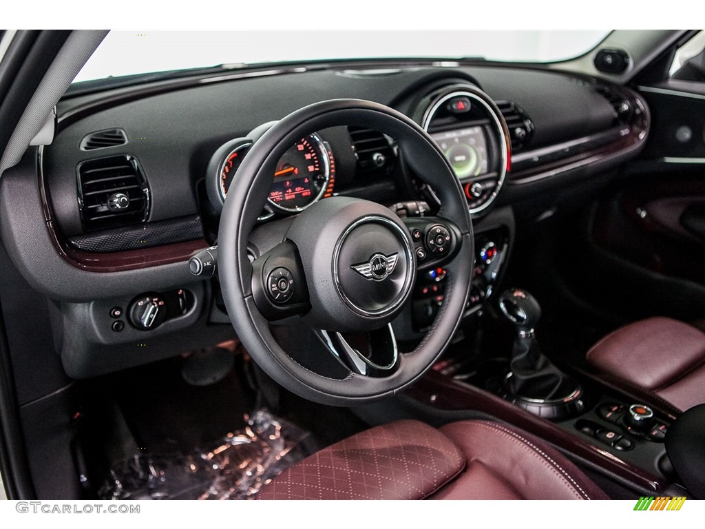 2017 Mini Clubman Cooper S Cross Punch Leather/Pure Burgundy Dashboard Photo #115867306