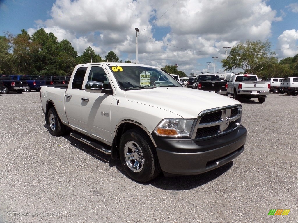 2009 Ram 1500 ST Quad Cab - Stone White / Dark Slate/Medium Graystone photo #10