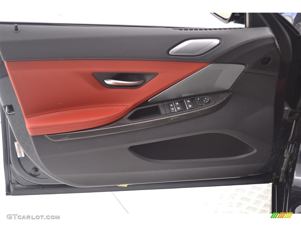 2017 BMW M6 Gran Coupe Sakhir Orange/Black Door Panel Photo #115870161