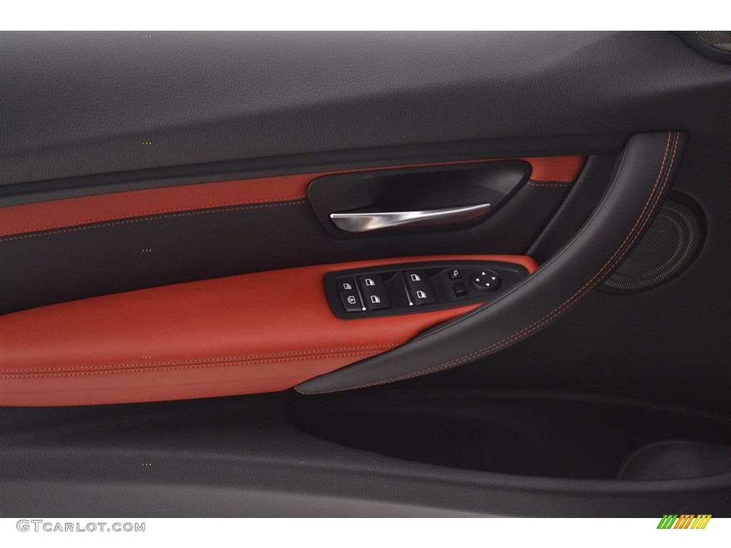 2017 BMW M3 Sedan Sakhir Orange/Black Door Panel Photo #115870401