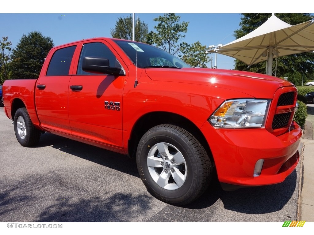 2017 1500 Express Crew Cab - Flame Red / Black/Diesel Gray photo #4