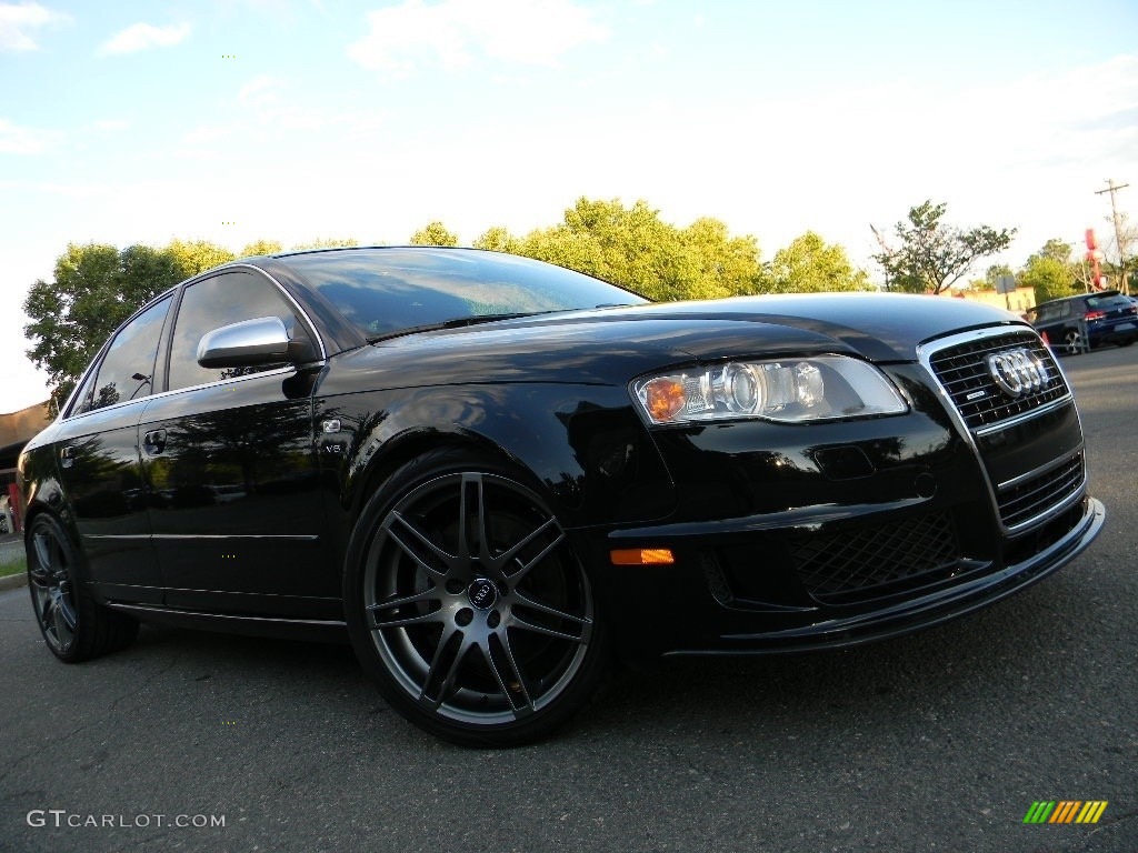 2007 S4 4.2 quattro Sedan - Brilliant Black / Ebony/Silver photo #2