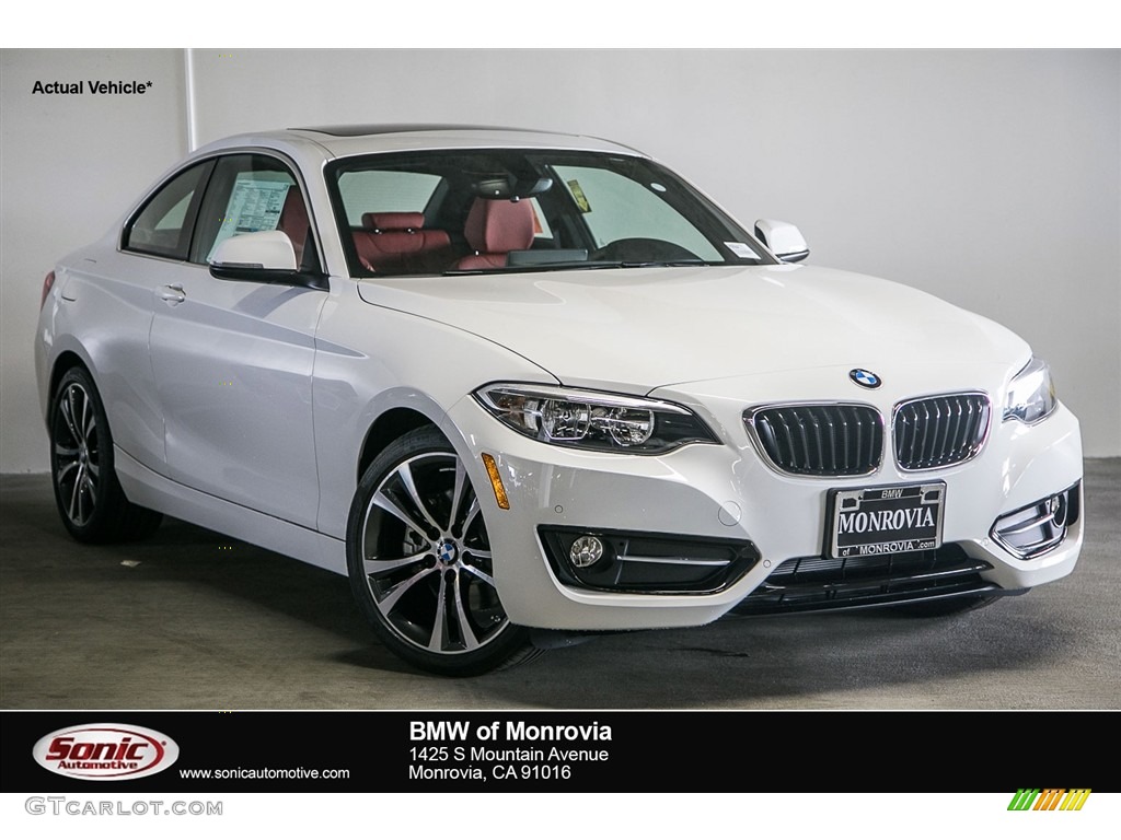 2017 2 Series 230i Coupe - Alpine White / Coral Red photo #1