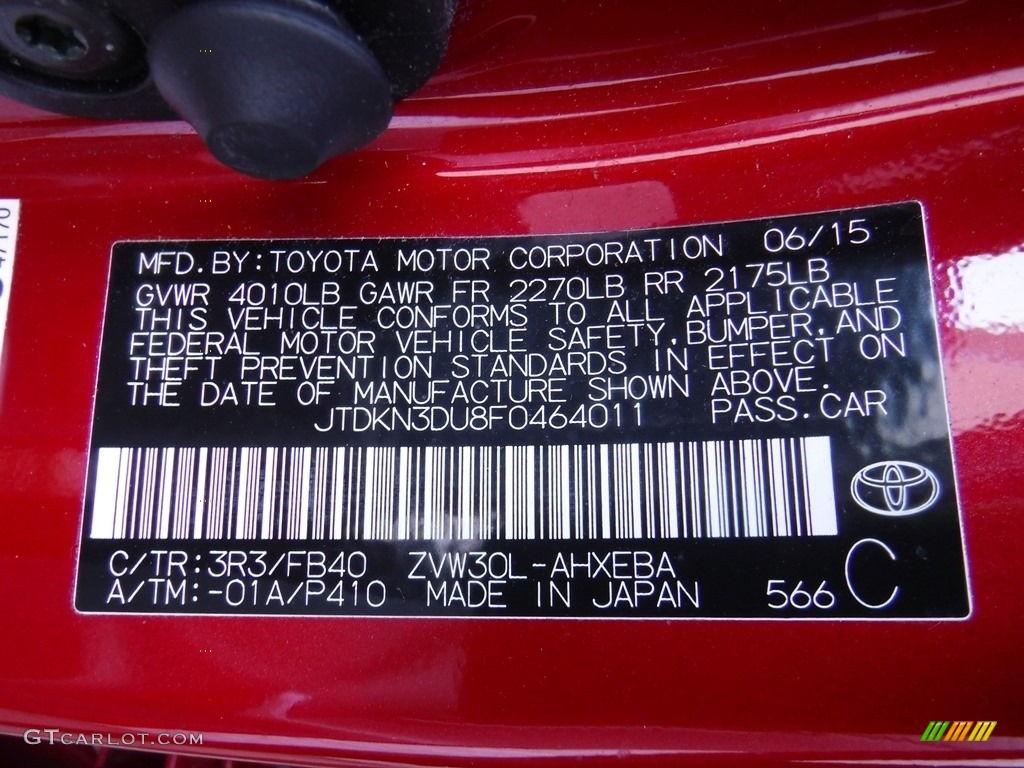 2015 Prius Two Hybrid - Barcelona Red Metallic / Bisque photo #25