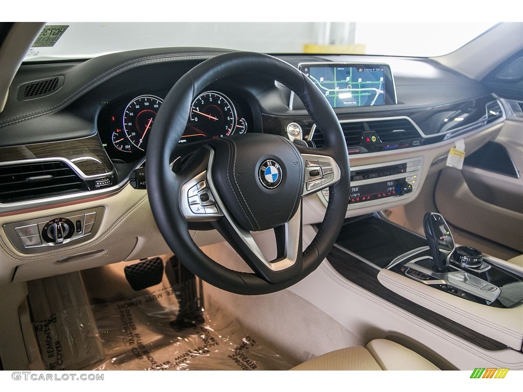 2017 BMW 7 Series 740i Sedan Canberra Beige Dashboard Photo #115879554