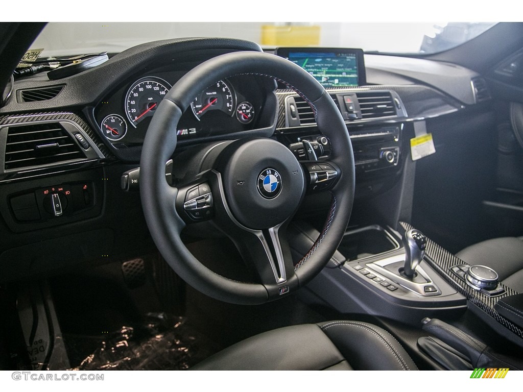 Black Interior 2017 BMW M3 Sedan Photo #115880134