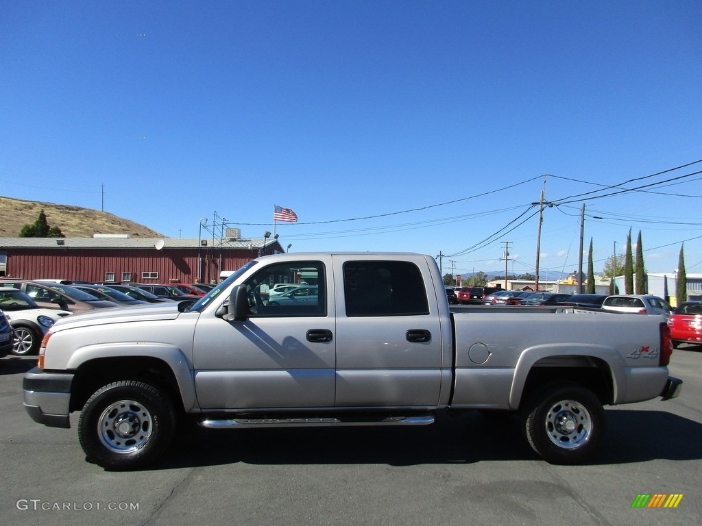 2005 Silverado 2500HD LS Crew Cab 4x4 - Silver Birch Metallic / Dark Charcoal photo #4
