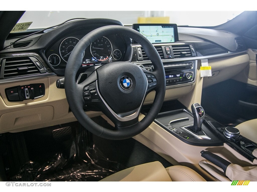 2017 BMW 4 Series 430i Convertible Venetian Beige/Black Dashboard Photo #115880946