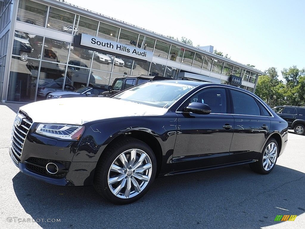 2017 A8 L 3.0T quattro - Moonlight Blue Metallic / Nougat Brown photo #1