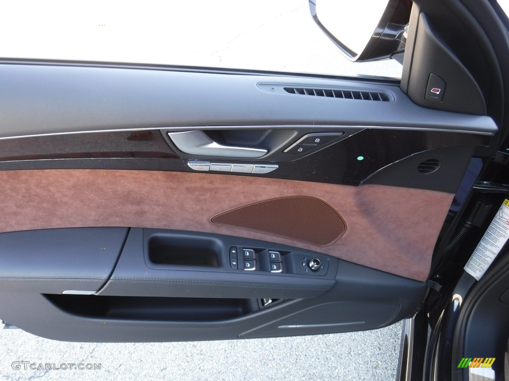 2017 Audi A8 L 3.0T quattro Nougat Brown Door Panel Photo #115883052