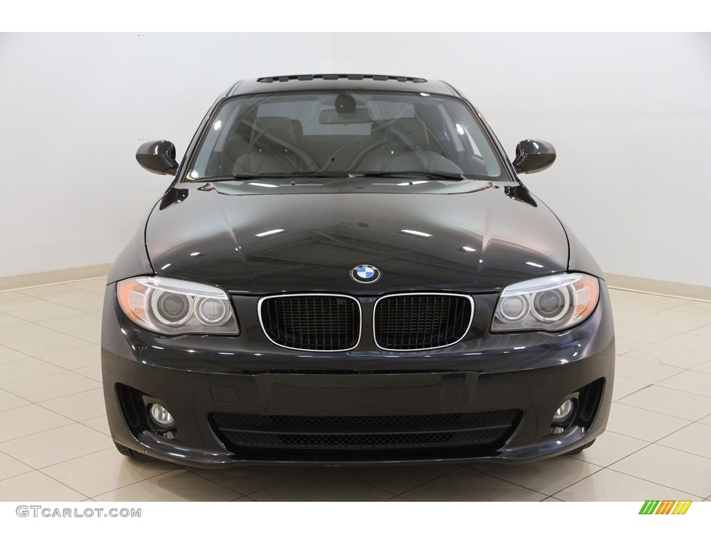 2013 1 Series 128i Coupe - Black Sapphire Metallic / Black photo #2