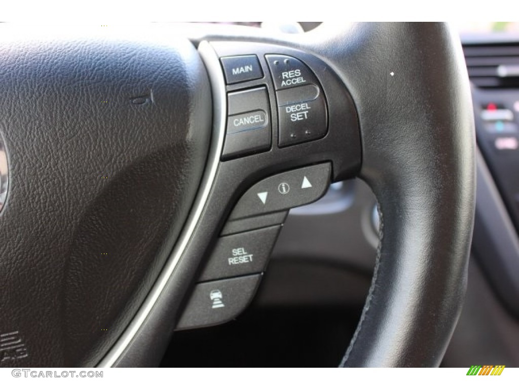 2012 Acura ZDX SH-AWD Advance Ebony Steering Wheel Photo #115883184