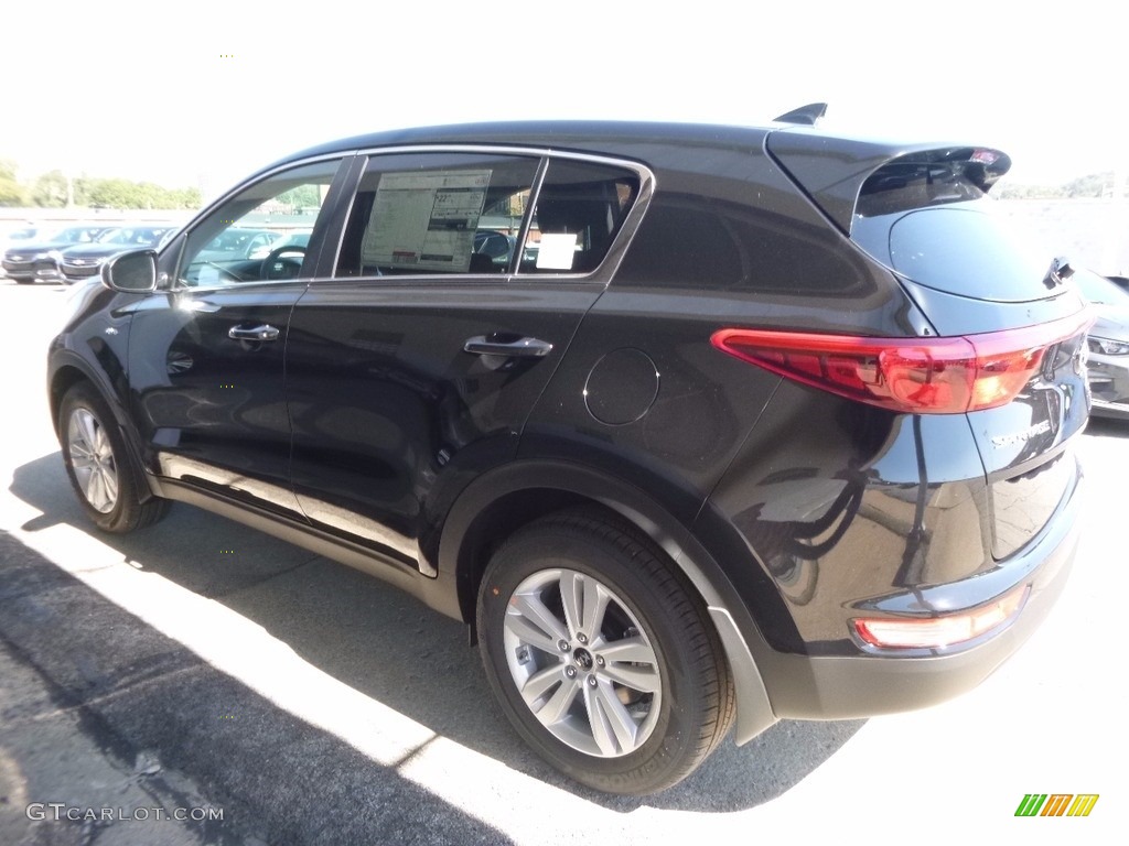 2017 Sportage LX AWD - Black Cherry / Black photo #5