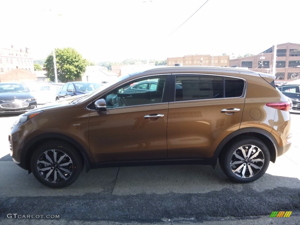 2017 Sportage EX AWD - Burnished Copper / Black photo #5