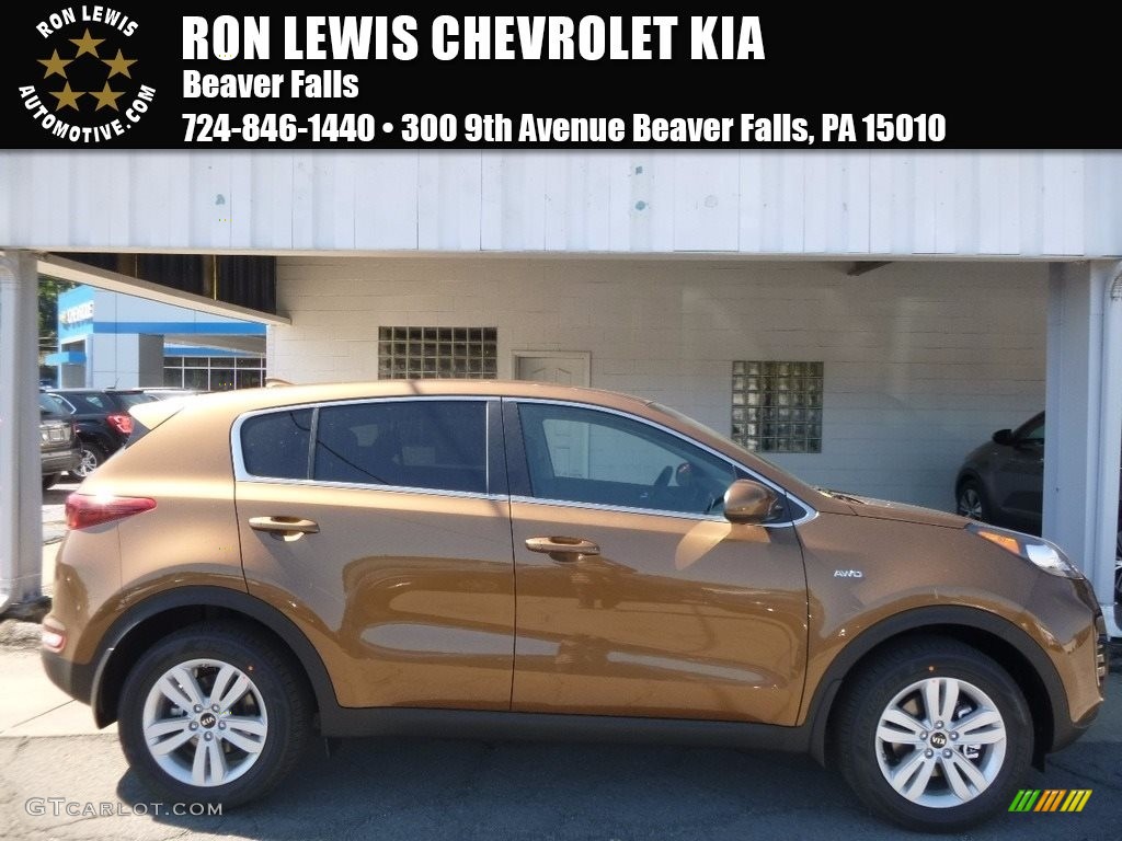 2017 Sportage LX AWD - Burnished Copper / Black photo #1