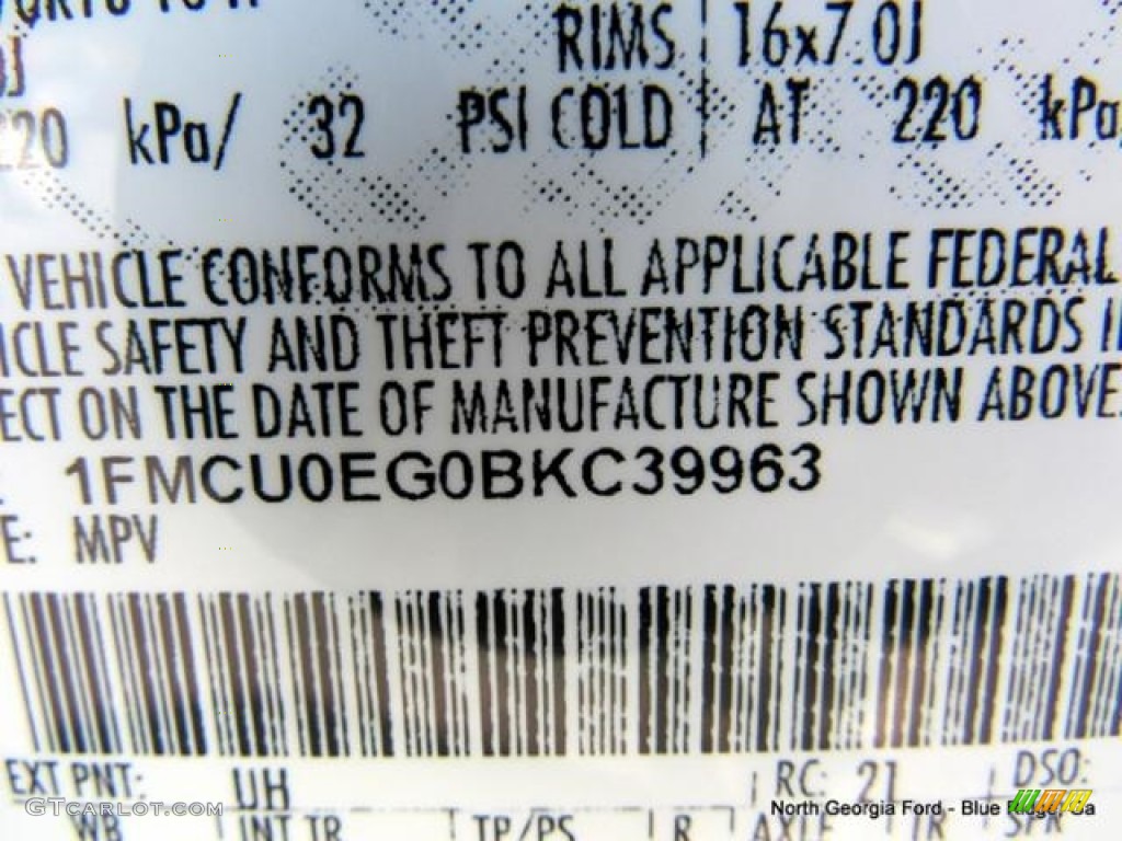 2011 Escape Limited V6 - Tuxedo Black Metallic / Charcoal Black photo #26