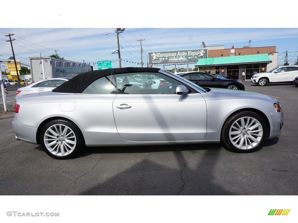 2011 A5 2.0T quattro Convertible - Ice Silver Metallic / Black photo #10